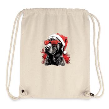 Magical Labrador Christmas dog in the snow - Stanley/Stella Recycled Gym Bag - natural - Front