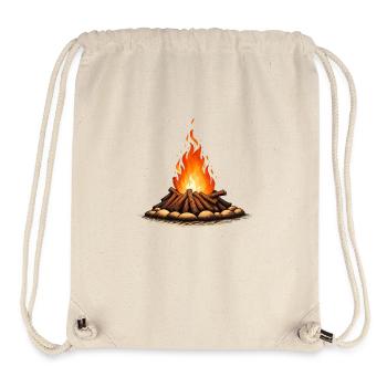 Lagerfeuer - Stanley/Stella recycelter Gym Bag - Naturweiß - Vorne