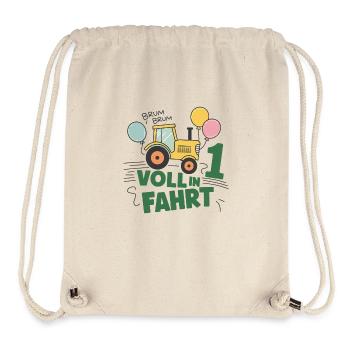 Cool Tractor 1st Birthday: Best Selling Gift! - Stanley/Stella Recycled Gym Bag - natural - Front
