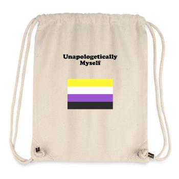 Drapeau non binaire sans vergogne moi-même - Sac à cordon recyclé Stanley/Stella - blanc naturel - Devant