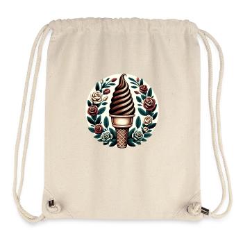 Schokoladen-Eis - Stanley/Stella recycelter Gym Bag - Naturweiß - Vorne