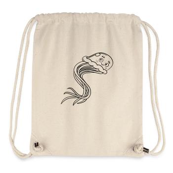 Cute Jellyfish, Coloring Page for Children's Clothing - Stanley/Stella Recycled Gym Bag - natural - Front