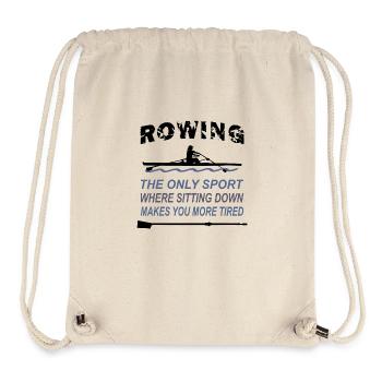 Rudern, Ruderer, Ruderin, Lustig, Ruderboot - Stanley/Stella recycelter Gym Bag - Naturweiß - Vorne