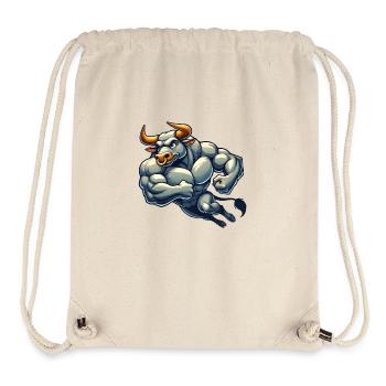stier comic - Stanley/Stella recycelter Gym Bag - Naturweiß - Vorne