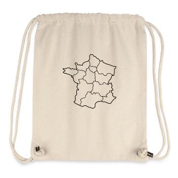 France map with all states - Stanley/Stella Recycled Gym Bag - natural - Front