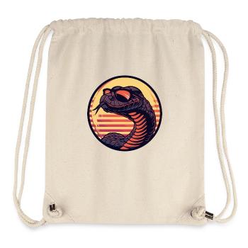 Serpent Cobra Bande Dessinée Cool - Sac à cordon recyclé Stanley/Stella - blanc naturel - Devant