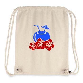 cocktail hibiskus - Stanley/Stella recycelter Gym Bag - Naturweiß - Vorne