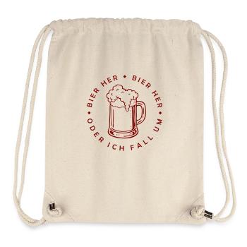 Bienen hier - Oder ich fall um! - Stanley/Stella recycelter Gym Bag - Naturweiß - Vorne