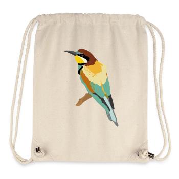 Bee-eater illustration - Stanley/Stella Recycled Gym Bag - natural - Front
