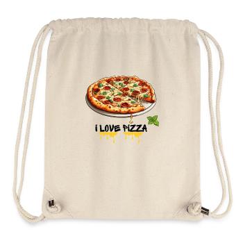 i love pizza, pizzalover, pizza - Stanley/Stella recycelter Gym Bag - Naturweiß - Vorne