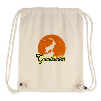 Graubünden Ibex Mondsilhouette - Stanley/Stella recycelter Gym Bag - Naturweiß - Vorne