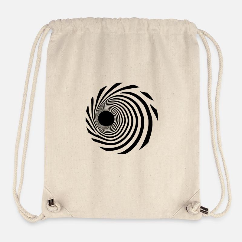 Spiralleeres Muster - Stanley/Stella recycelter Gym Bag - Naturweiß