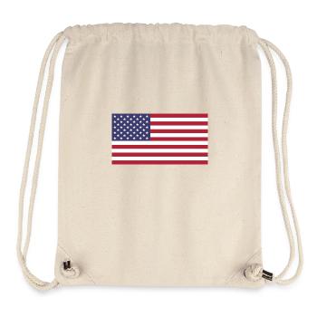 USA Flagge für Amerikaner und USA Fans - Stanley/Stella recycelter Gym Bag - Naturweiß - Vorne