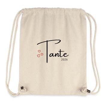 werdende Tante 2026 Baby News Schwanger Schwester - Stanley/Stella recycelter Gym Bag - Naturweiß - Vorne