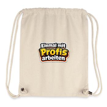 Einmal mit Profis arbeiten Katastrophe - Stanley/Stella recycelter Gym Bag - Naturweiß - Vorne