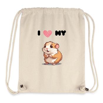 Hamsterliebe - süßer Hamster - Stanley/Stella recycelter Gym Bag - Naturweiß - Vorne