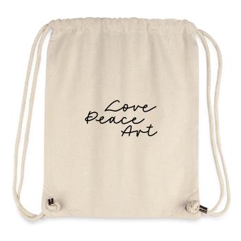 Love Peace Art - Stanley/Stella recycelter Gym Bag - Naturweiß - Vorne