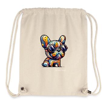 Frenchie Summer - Stanley/Stella recycelter Gym Bag - Naturweiß - Vorne