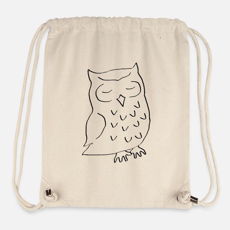 Eule Zeichnung Geschenk Geburtstag Baby - Stanley/Stella recycelter Gym Bag - Naturweiß