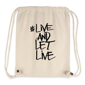 Vivre et laisser vivre - Sac à cordon recyclé Stanley/Stella - blanc naturel - Devant