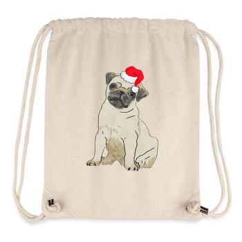 Christmas Doggy - Stanley/Stella Recycled Gym Bag - natural - Front