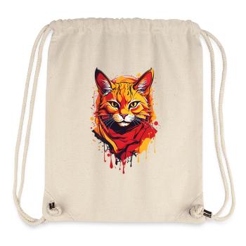 Coole Katze - Stanley/Stella recycelter Gym Bag - Naturweiß - Vorne