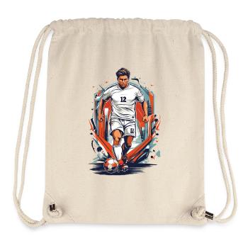 Match de football numéro 12 - Sac à cordon recyclé Stanley/Stella - blanc naturel - Devant
