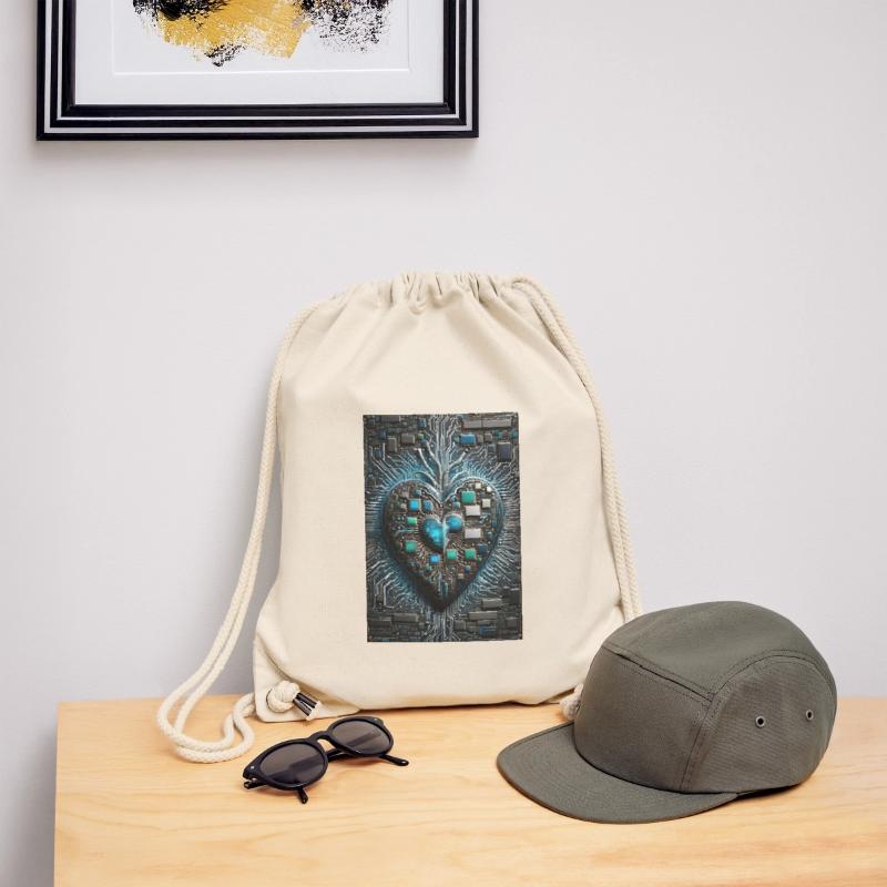 Das Herzstück der Valentinstags-CPU eines Computermanns Stanley/Stella recycelter Gym Bag