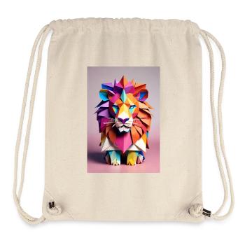 Origami Lion - Stanley/Stella Recycled Gym Bag - natural - Front