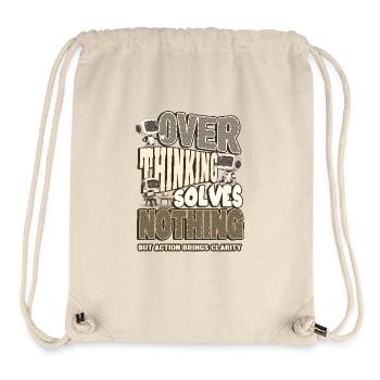 Trop réfléchir - Sac à cordon recyclé Stanley/Stella - blanc naturel - Devant