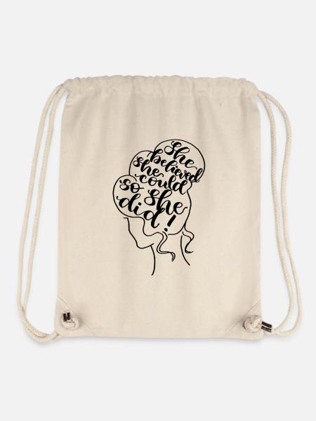 She believed she could - Stanley/Stella recycelter Gym Bag - Naturweiß