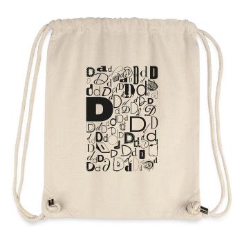 Typo D - Conception de lettres pour les amateurs de polices de caractères - Sac à cordon recyclé Stanley/Stella - blanc naturel - Devant