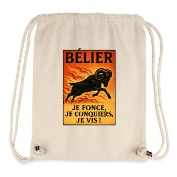 Aries Star Sign - Astrology - Stanley/Stella Recycled Gym Bag - natural - Front