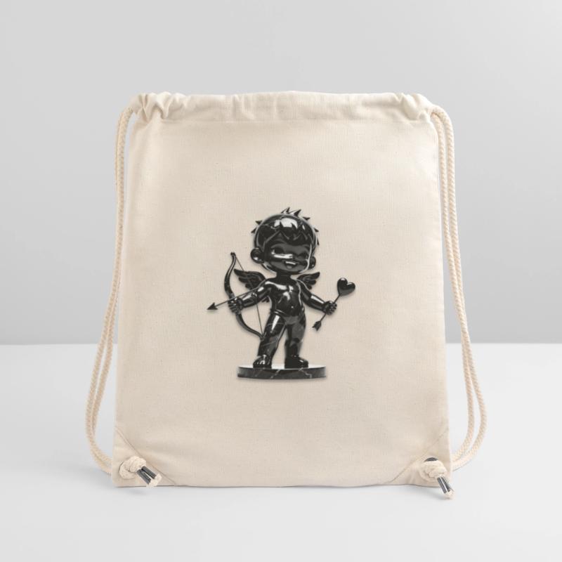 Schwarzer Amor mit Bogen Stanley/Stella recycelter Gym Bag