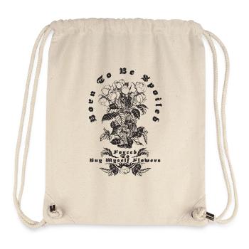 GEBOREN, UM VERWÖHNT ZU WERDEN - Stanley/Stella recycelter Gym Bag - Naturweiß - Vorne