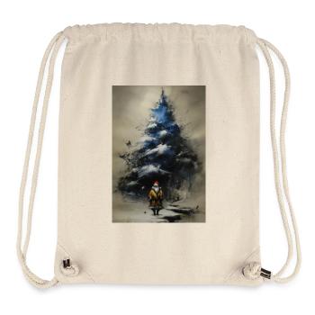 Night tree and winter Santa Claus - Stanley/Stella Recycled Gym Bag - natural - Front