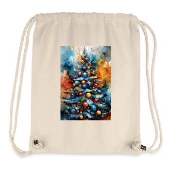 Lebendiger Aquarell-Weihnachtsbaum - Stanley/Stella recycelter Gym Bag - Naturweiß - Vorne