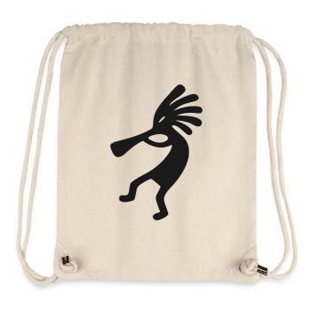 Kokopelli Fruchtbarkeitsgott Tribal Design - Stanley/Stella recycelter Gym Bag - Naturweiß - Vorne