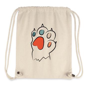 Patte de chat vintage rétro - Sac à cordon recyclé Stanley/Stella - blanc naturel - Devant