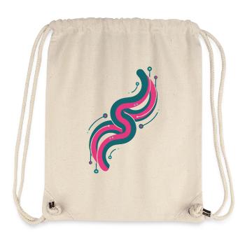 Rosa und Blaue Farbwelle - Stanley/Stella recycelter Gym Bag - Naturweiß - Vorne