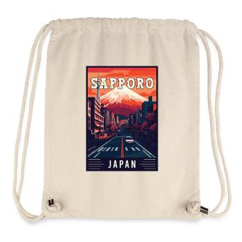Experience Captivating City of Sapporo in Japan - Stanley/Stella Recycled Gym Bag - natural - Front