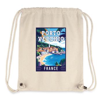 Découvrez le charmant Porto Vecchio en France - Sac à cordon recyclé Stanley/Stella - blanc naturel - Devant