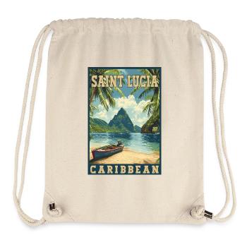 Experience Saint Lucia Caribbean Tropical Paradise - Stanley/Stella Recycled Gym Bag - natural - Front