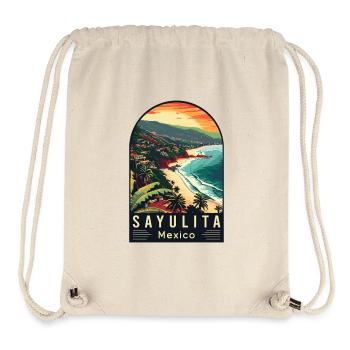Découvrez le paradis tropical Sayulita Mexico - Sac à cordon recyclé Stanley/Stella - blanc naturel - Devant