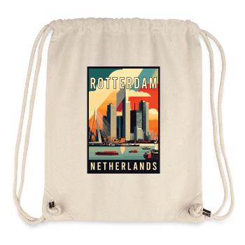 Vivez le magnifique Rotterdam aux Pays-Bas - Sac à cordon recyclé Stanley/Stella - blanc naturel - Devant