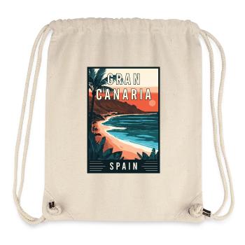 Découvrez les îles Canaries et Gran Canaria en Espagne - Sac à cordon recyclé Stanley/Stella - blanc naturel - Devant