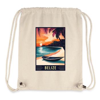 Découvrez le paradis tropical du Belize - Sac à cordon recyclé Stanley/Stella - blanc naturel - Devant