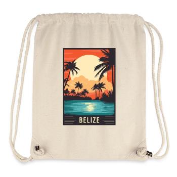 Découvrez le paradis tropical du Belize - Sac à cordon recyclé Stanley/Stella - blanc naturel - Devant