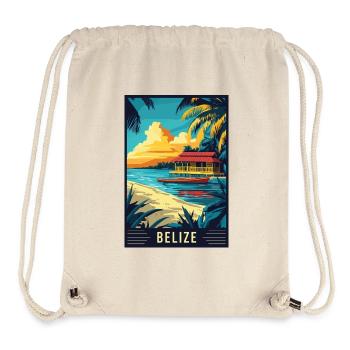 Découvrez le paradis tropical du Belize - Sac à cordon recyclé Stanley/Stella - blanc naturel - Devant