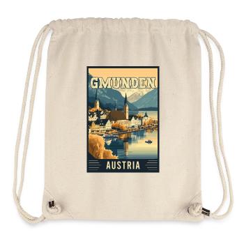 Erleben Sie die Seeuferschönheit von Gmunden, Österreich, - Stanley/Stella recycelter Gym Bag - Naturweiß - Vorne